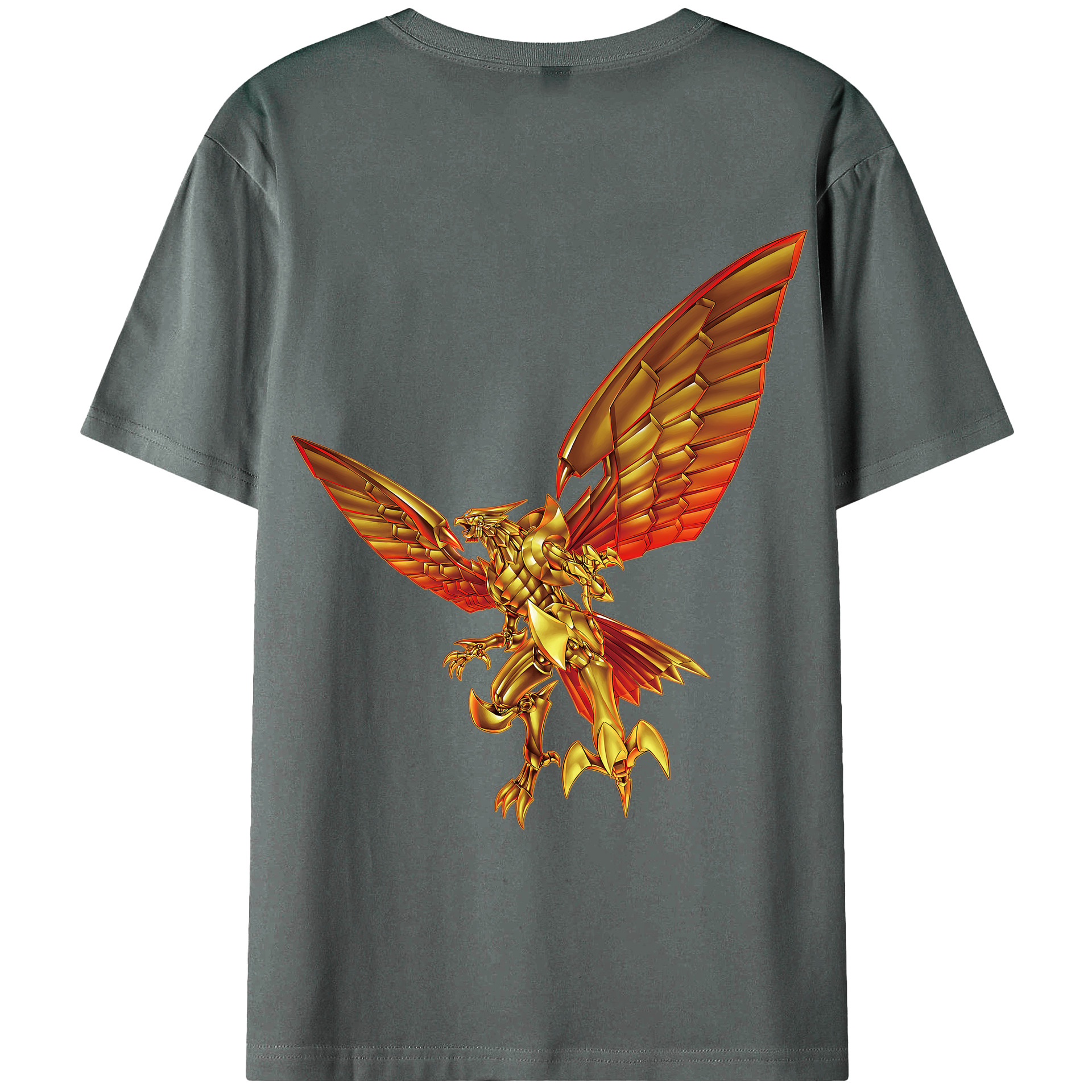 （画像用） 遊☆戯☆王 Yu-Gi-Oh! 綿100％ メンズ半袖Tシャツ（バックプリント） 通気性